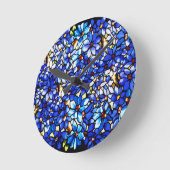 Ode an Tiffany Clematis Runde Wanduhr (Winkel)