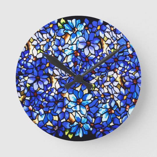 Ode an Tiffany Clematis Runde Wanduhr (Vorderseite)