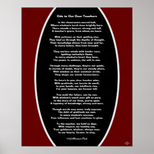Ode an unsere lieben Lehrer Gedichtposter HAMbyWG Poster