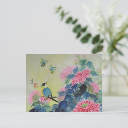 Ode bis Frühling Postkarte (Stehend Vorderseite)