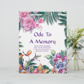 Ode to a Memory Poetry Personalisiert Paper (Stehend Vorderseite)