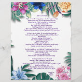 Ode to a Memory Poetry Personalisiert Paper (Rückseite)