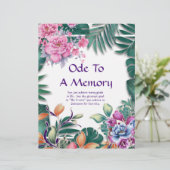 Ode to a Memory Poetry Personalisiert Paper (Stehend Vorderseite)