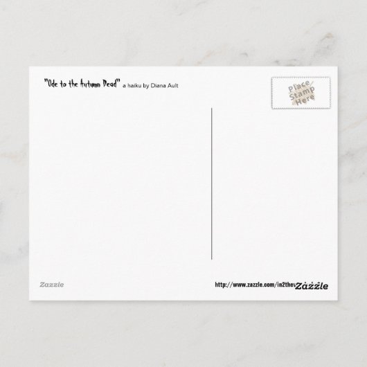 Ode to Herbst Dead Postcard Postkarte (Rückseite)