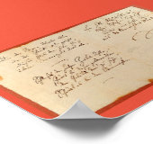 Ode to Joy (Schiller - Autografisches Manuskript) Poster (Ecke)