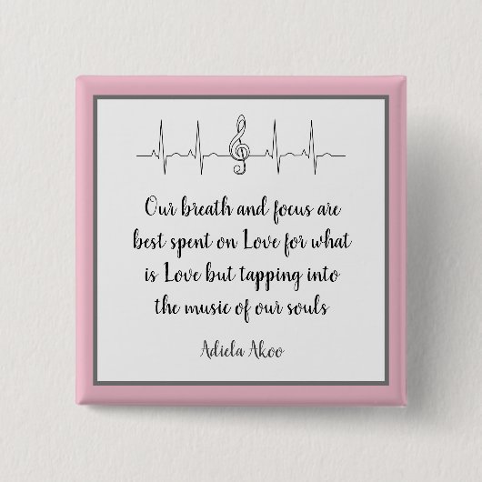 Ode to Liebe Button von Poet Adiela Akoo (Vorderseite)