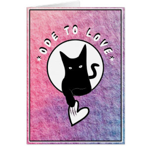 Ode to Liebe Cat Greeting Card - Adiela Akoo