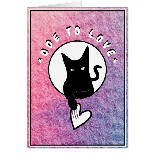 Ode to Liebe Cat Greeting Card - Adiela Akoo (Vorne)