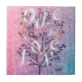 Ode to Liebe Keramik Tile von Poet Adiela Akoo Fliese (Vorderseite)