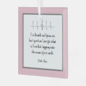 Ode to Liebe Ornament by Poet Adiela Akoo Aus Glas (Vorderseite links)