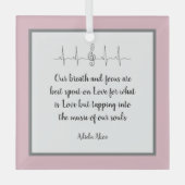 Ode to Liebe Ornament by Poet Adiela Akoo Aus Glas (Vorderseite)