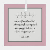 Ode to Liebe Ornament by Poet Adiela Akoo Aus Glas (Rückseite)