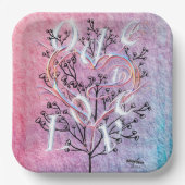 Ode to Liebe Paper Plate von Poet Adiela Akoo Pappteller (Vorderseite)