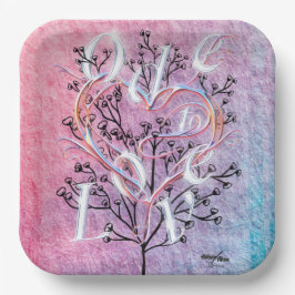 Ode to Liebe Paper Plate von Poet Adiela Akoo Pappteller