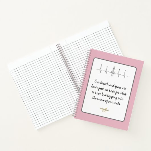 Ode to Liebe Spiral Notebook von Poet Adiela Akoo Notizblock (Innenseite)