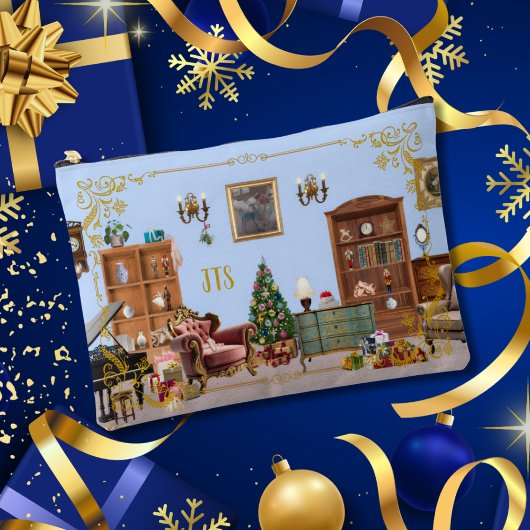 Ode to Nutcracker Ballet Blue Large Accessory Bag Zubehörtasche