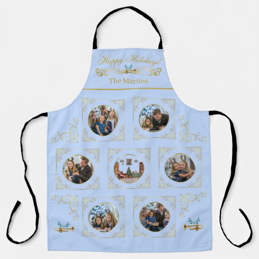 Ode to The Nutcracker 6-Photo Blue Tile Lg Apron Schürze (Vorderseite)