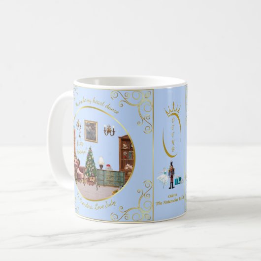Ode to The Nutcracker Ballet Blue Customize Tile  Kaffeetasse (Vorderseite Links)