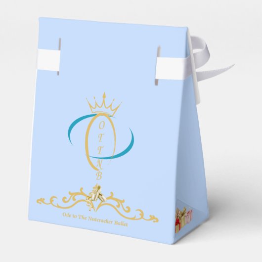 Ode to The Nutcracker Ballet Blue Favor Box Geschenkschachtel (Rückseite)
