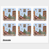 Ode to The Nutcracker Ballet Blue Quadratischer Aufkleber (Blatt)