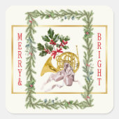 Ode to The Nutcracker Ballet Garland Quadratischer Aufkleber (Vorderseite)