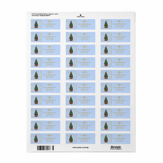 Ode to The Nutcracker Tree Blue Address Label (Vorne)