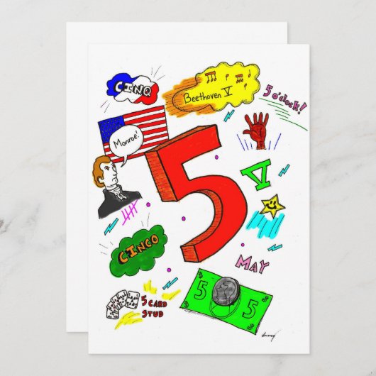 Ode zu fünf Einladungen (Vorne/Hinten)