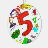 Ode zu fünf Ornamenten Keramikornament (Links)