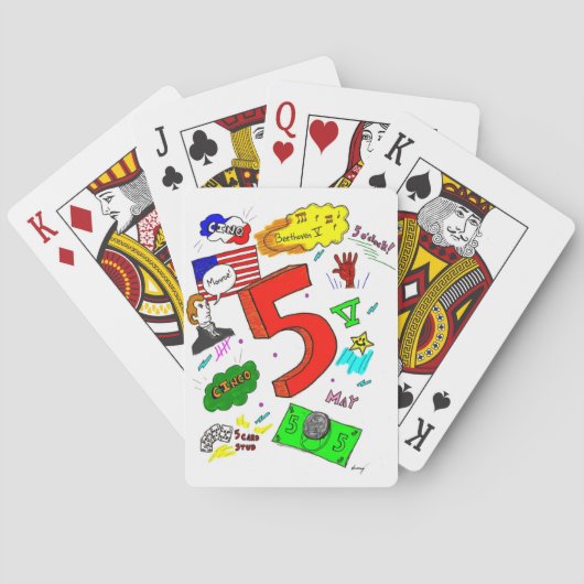 Ode zu fünf Spielkarten (Rückseite)