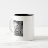 Ode zum Pferd Zweifarbige Tasse (Vorderseite Links)