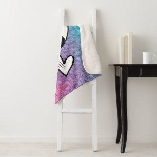 Ode zur Liebe Cat Sherpa Blanket - Adiela Akoo Sherpadecke