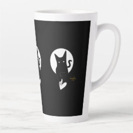 Ode zur Liebe Katze Latte Tasse von Poet Adiela Ak