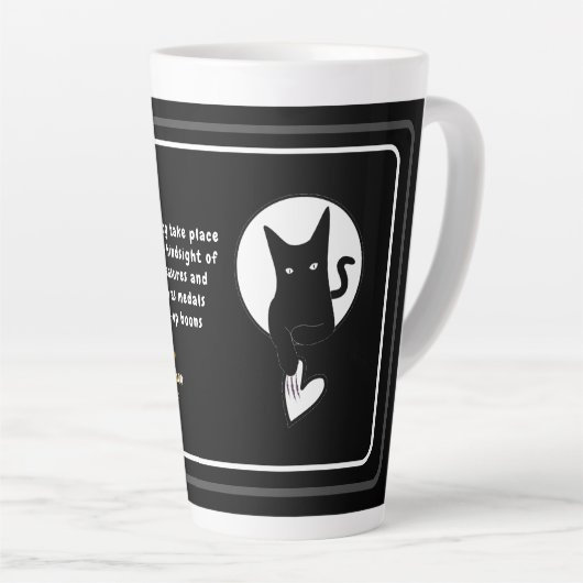 Ode zur Liebe Katze Latte Tasse von Poet Adiela Ak (Rechte Ecke)