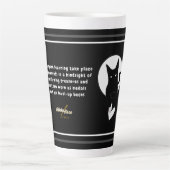 Ode zur Liebe Katze Latte Tasse von Poet Adiela Ak (Vorderseite)