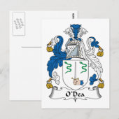 O'Dea oder Day Familienwappen Postkarte (Vorne/Hinten)