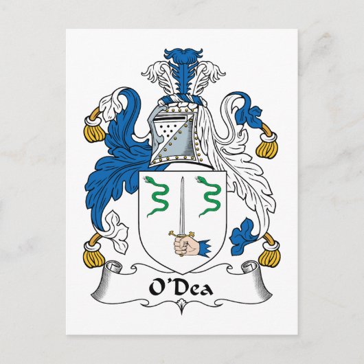 O'Dea oder Day Familienwappen Postkarte (Vorderseite)