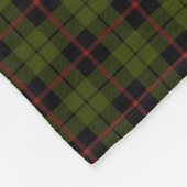 Odee Armee grün kariert schwarzer Streifen Fleecedecke (Ecke)