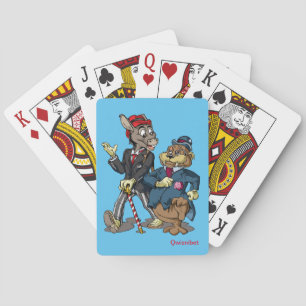 Odee & Willard Cartoon Spielkarten Qwiznibet