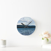 Odell Lake, OR Runde Wanduhr (Zuhause)