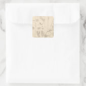Odell, Millsfield, Dummer, Cambridge Quadratischer Aufkleber (Tasche)