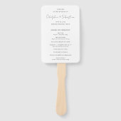 Odelphia Modernes Skript Hochzeitsprogramm für Ele Fächer (Vorderseite)