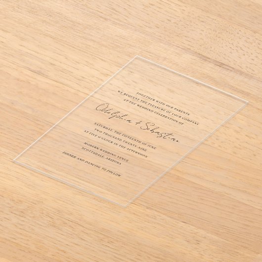 Odelphia Modernes Skript Minimal Acryleinladungen (Ablage )