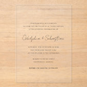 Odelphia Modernes Skript Minimal Acryleinladungen (Vorderseite)