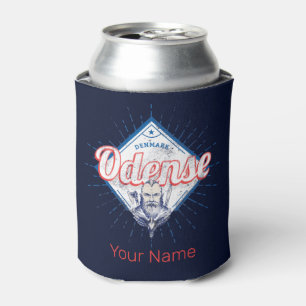 Odense City Denmark Retro Viking Vintag Souvenir Dosenkühler