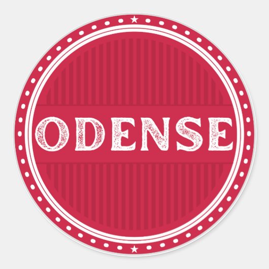 Odense City Pride Emblem – Dänische Identität Runder Aufkleber (Vorderseite)
