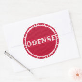 Odense City Pride Emblem – Dänische Identität Runder Aufkleber (Umschlag)