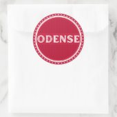 Odense City Pride Emblem – Dänische Identität Runder Aufkleber (Tasche)