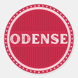 Odense City Pride Emblem – Danish Identity Runder Aufkleber