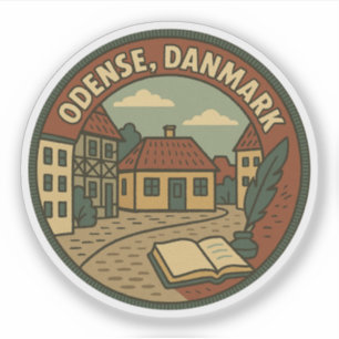 Odense Dänemark Literarisch Aufkleber