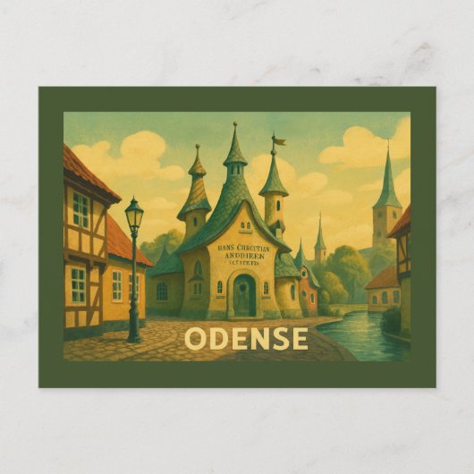 Odense Dänemark Literarisch Postkarte (Vorderseite)